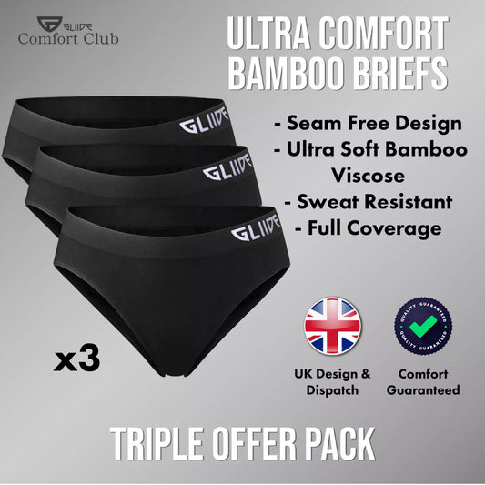 Woman’s Bamboo Brief Triple Pack Carbon Black