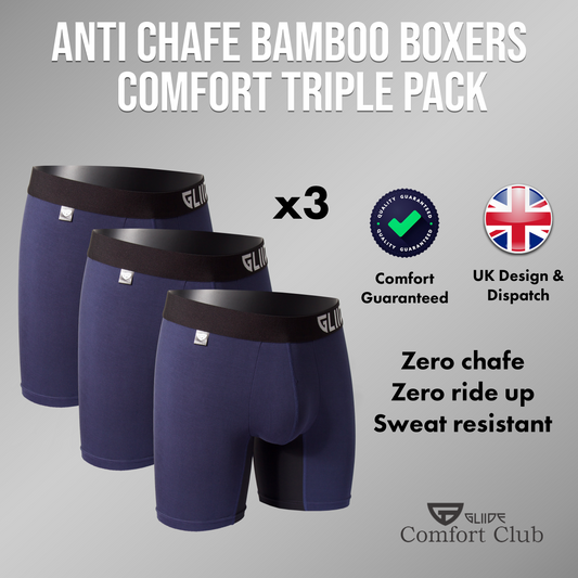 Comfort Club Trunks Triple Pack Midnight Blue